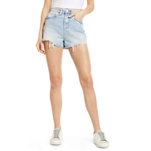 BlankNYC Womens size 28 shorts blue denim Ultra High Rise The Reeve